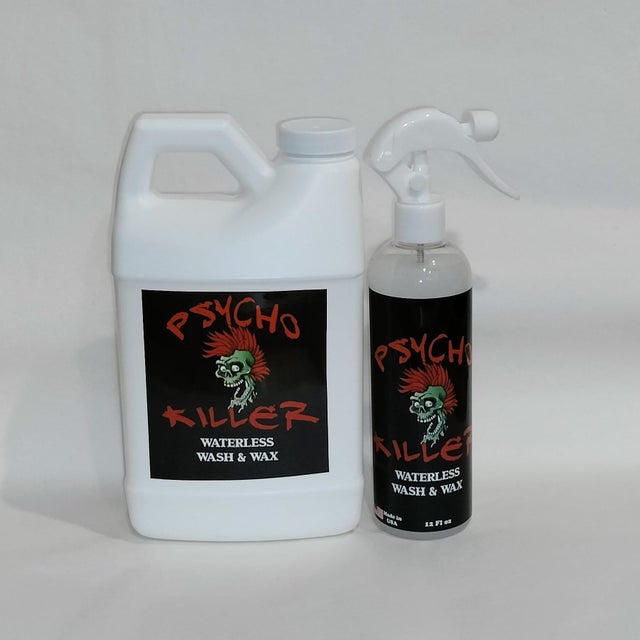 12 oz bottle Psycho Killer waterless wash & wax